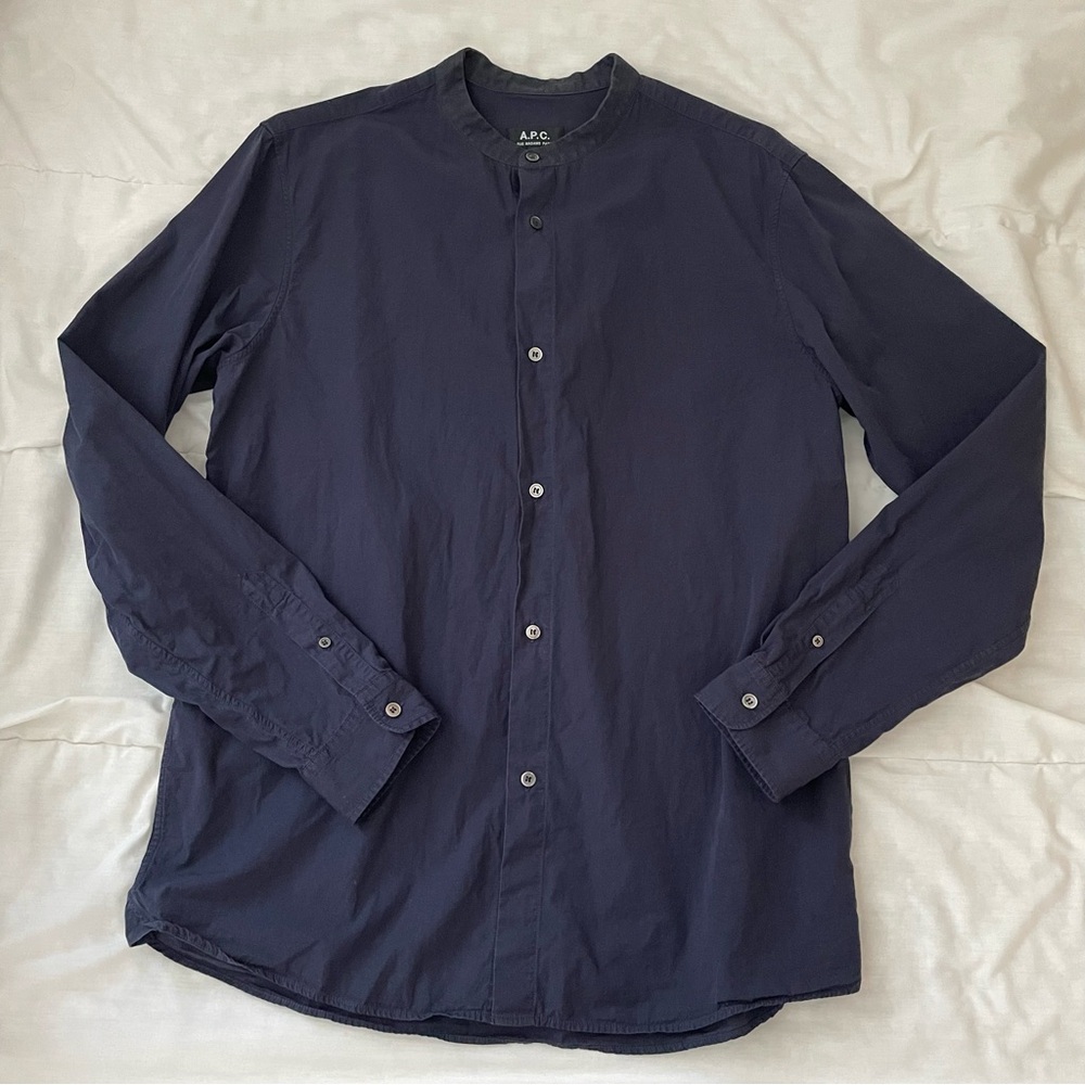 A.P.C. Navy Button Up